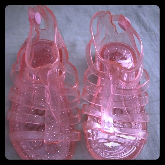 Girls Glitter Jelly Gladiator Sandals - Picture 1 of 3